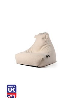 Extreme Lounging Extreme Lounging® - Original Mini Teddy Bean Bag for Kids - Made in UK - Premium Quality Double Stitched Bean Bag - Cosy, Warm & Comfortable - Soft & Lightweight with 2 Teddy ears - Color Ivory  - Image 1