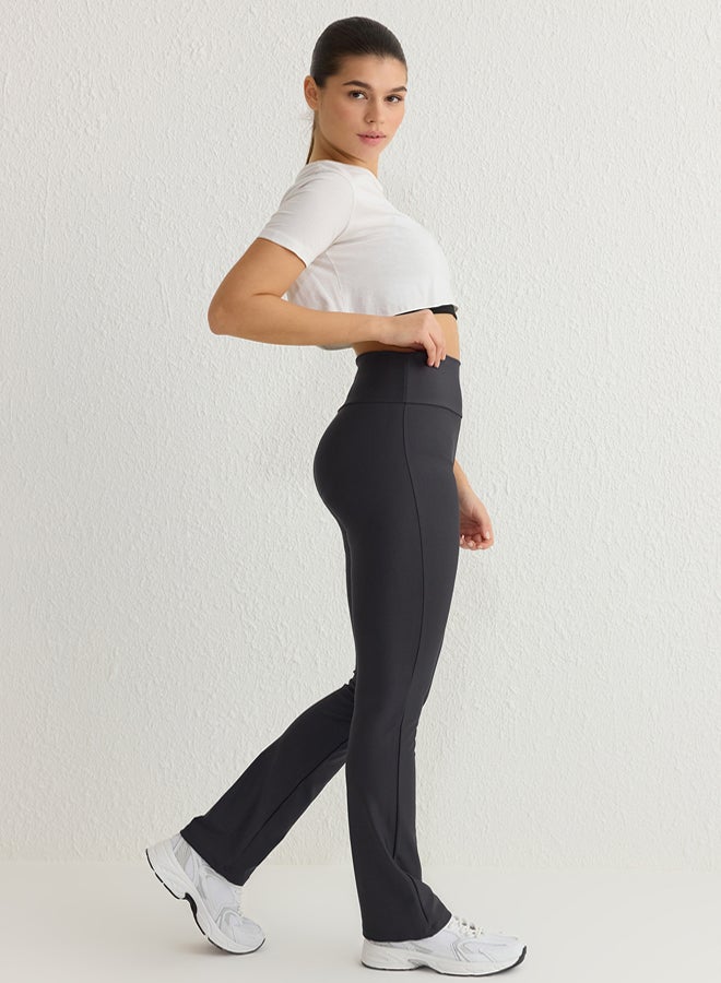 trendyol Anthracite Full Length Straight Cut Recovery Diver Knitted Sports Leggings - Image 1