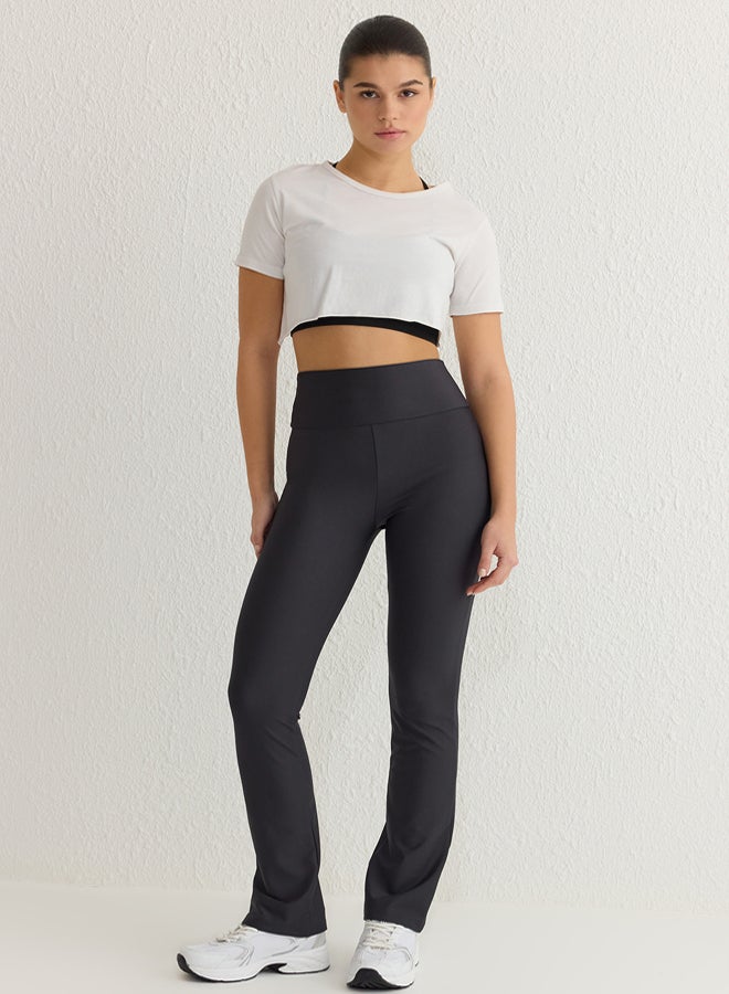 trendyol Anthracite Full Length Straight Cut Recovery Diver Knitted Sports Leggings - Image 2