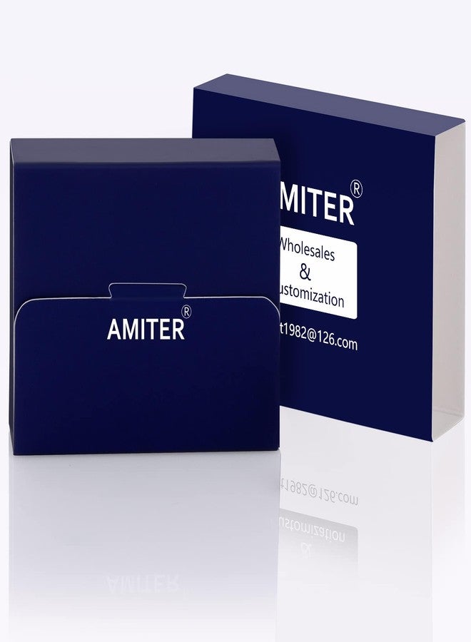 AMITER Shiny Tie Tack Clip for Men Square Tie Pins - Silver Necktie Pin Best Gifts for Wedding Business Formal - Image 4