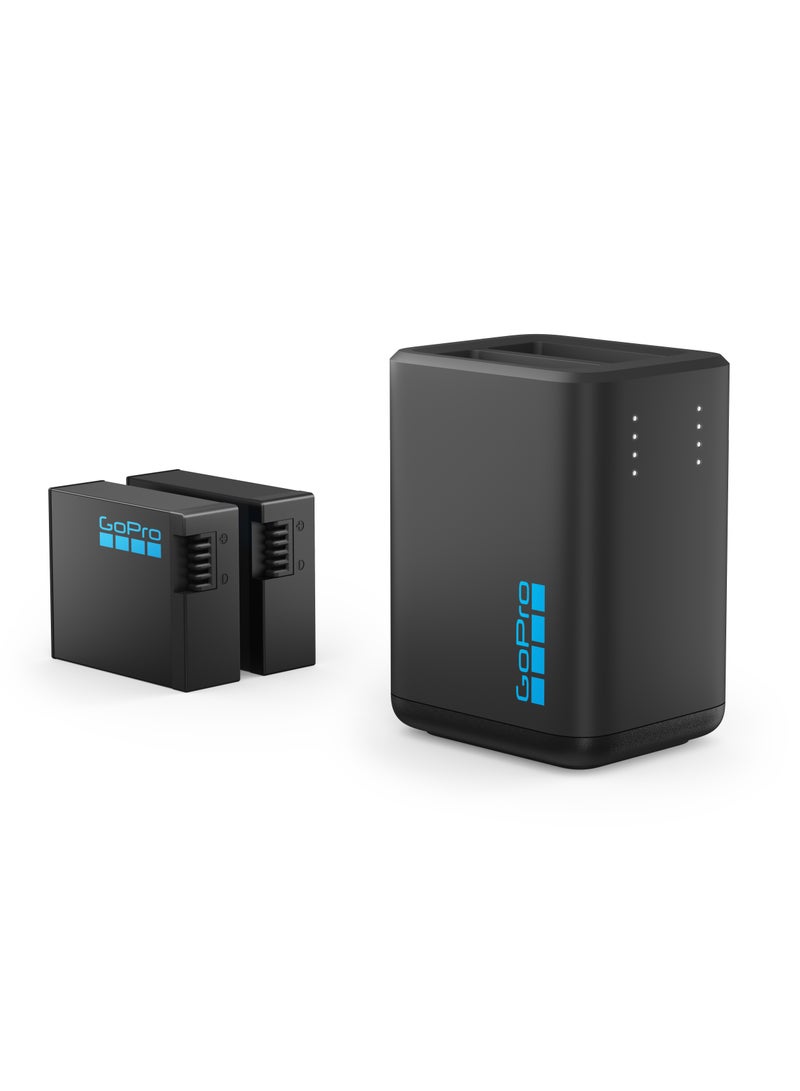 جو برو شاحن بطارية مزدوج من GoPro + 2 بطاريات Enduro قابلة لإعادة الشحن (HERO13 Black) - ملحق رسمي من GoPro - Image 1