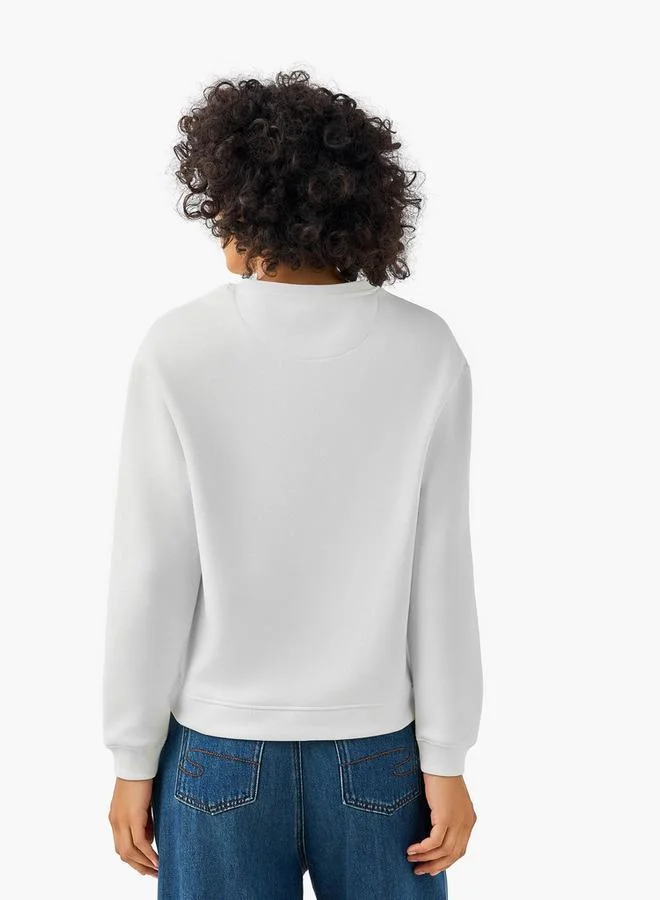 Lee Cooper  Lee Cooper Regular Fit Sweatshirt with Print for Women | Best Price UAE