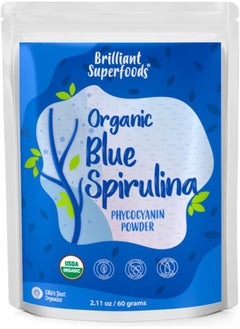 Blue Spirulina Powder 100% Pure Superfood Supplement Brilliant Blue Natural Food Coloring Pure Water Extracted