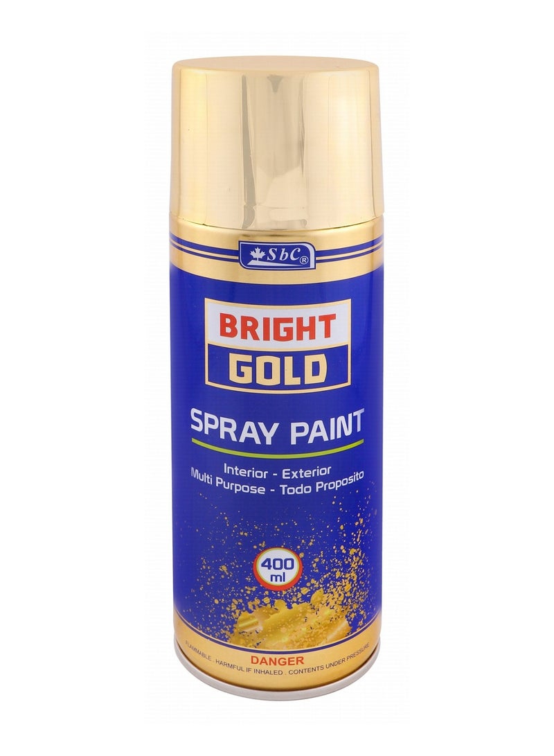 طلاء رذاذ متعدد الأغراض 400 مل محتوى ذهبي لامع