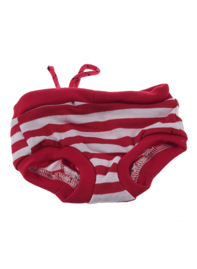 أوتاد سروال رائع ومريح بتصميم حفاضة صحية أحمر/أبيض - Image 3