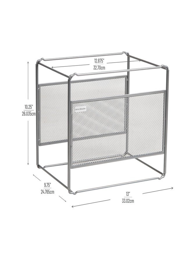 مايند ريدر منظم ملفات معلق من مايند ريدر، منظم مكتبي، تخزين، مكتب، شبكة معدنية، 13 بوصة طول × 9.75 بوصة عرض × 10.25 بوصة ارتفاع، فضي - Image 3