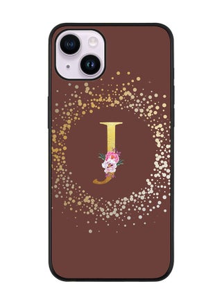Rugged Black edge case for Apple iPhone 14 Slim fit Soft Case Flexible Rubber Edges TPU Gel Thin Cover - Custom Monogram Initial Letter Floral Pattern Alphabet - J (Brown) - pzsku/Z99C88D98A9339B6CED9FZ/45/_/1673881034/949fffa4-f747-4c3e-9959-854b20f5a603
