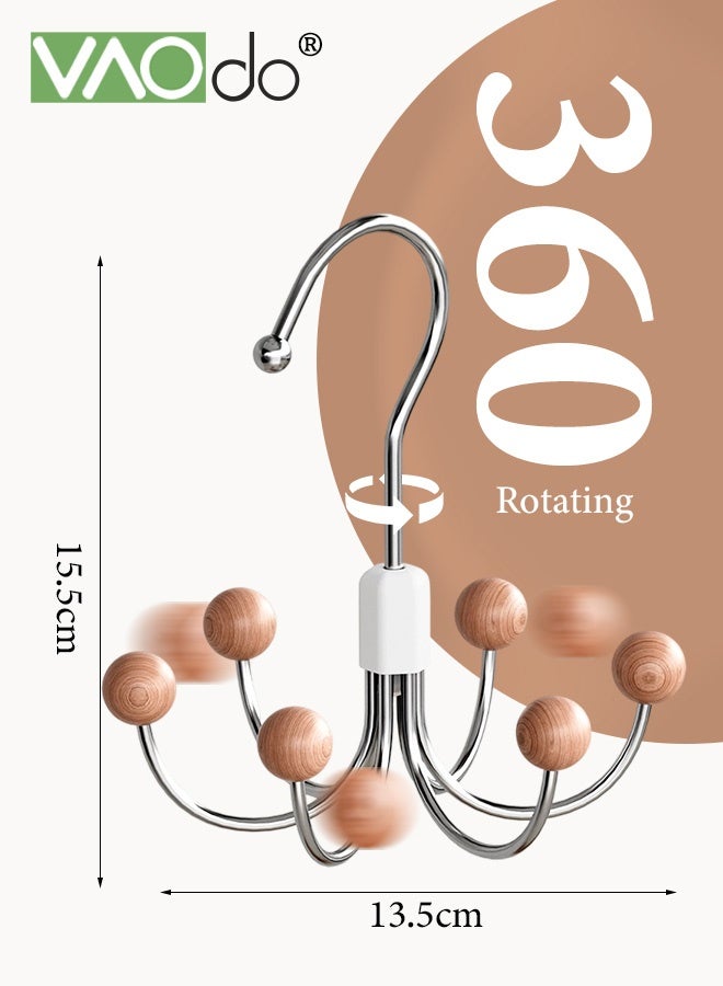 VAOdo 2-Pack 360° Swivel Hoodie Hangers with 6 Cedar Balls, Closet Organizer for Bra, Scarves, Belts, Purse & Accessories Storage, Space Saving Closet Organizers and Storage - Image 3
