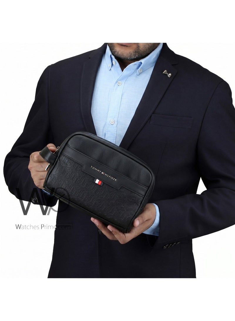 Tommy Icons Tommy Hilfiger Fabri Black Handbag For Men - Image 2