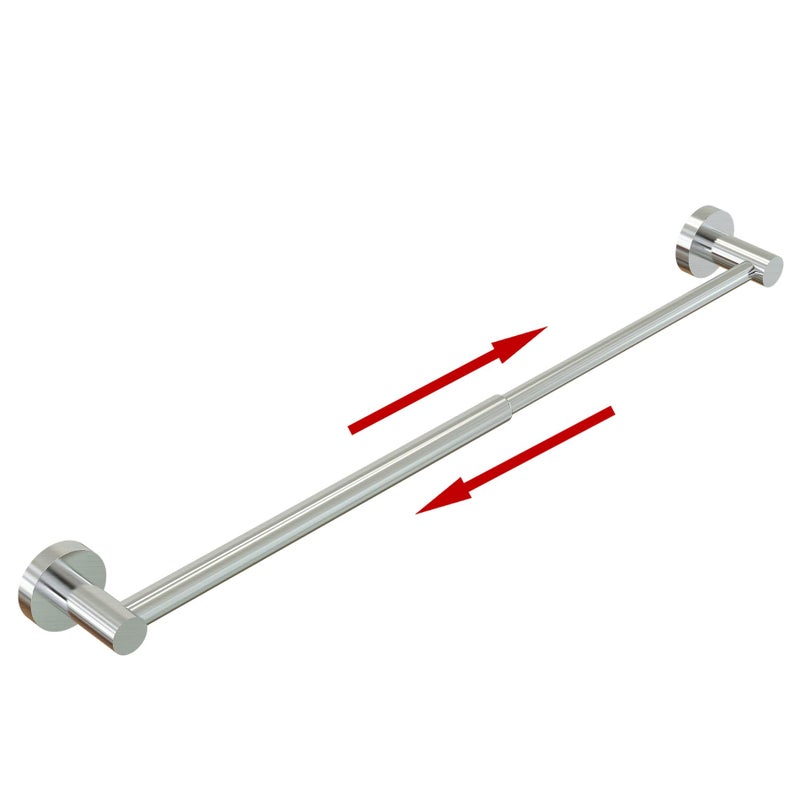 Honmein Towel Bar  Adjustable 304 Stainless Steel Towel Holder for Bathroom 118inch226inch Sturdy and Rustproof Wall Mounted Towel Rack for Bathroom Accessories Silver