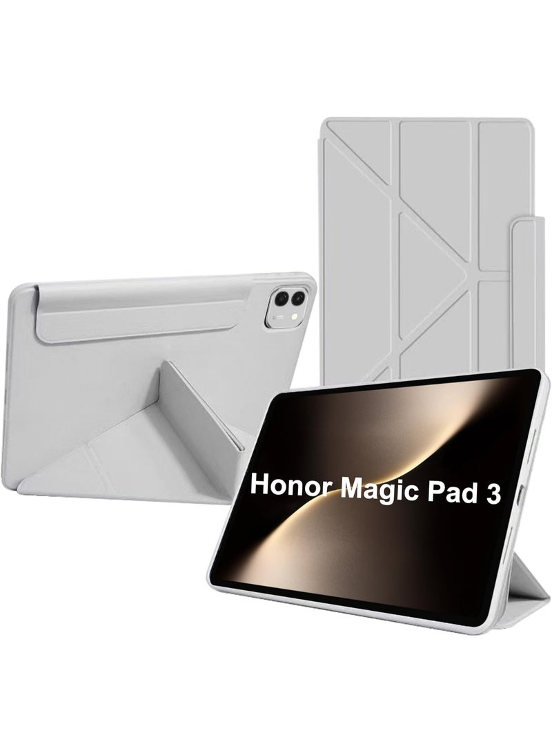Fankalo حافظة تابلت متوافقة مع Honor MagicPad 3 مقاس 13.3 بوصة 2025، غلاف فوليو للتابلت مع مشبك، حامل متعدد الزوايا Y-fold، حافظة مقاومة للسقوط ومضادة للخدوش، استيقاظ/نوم تلقائي (رمادي) - Image 1