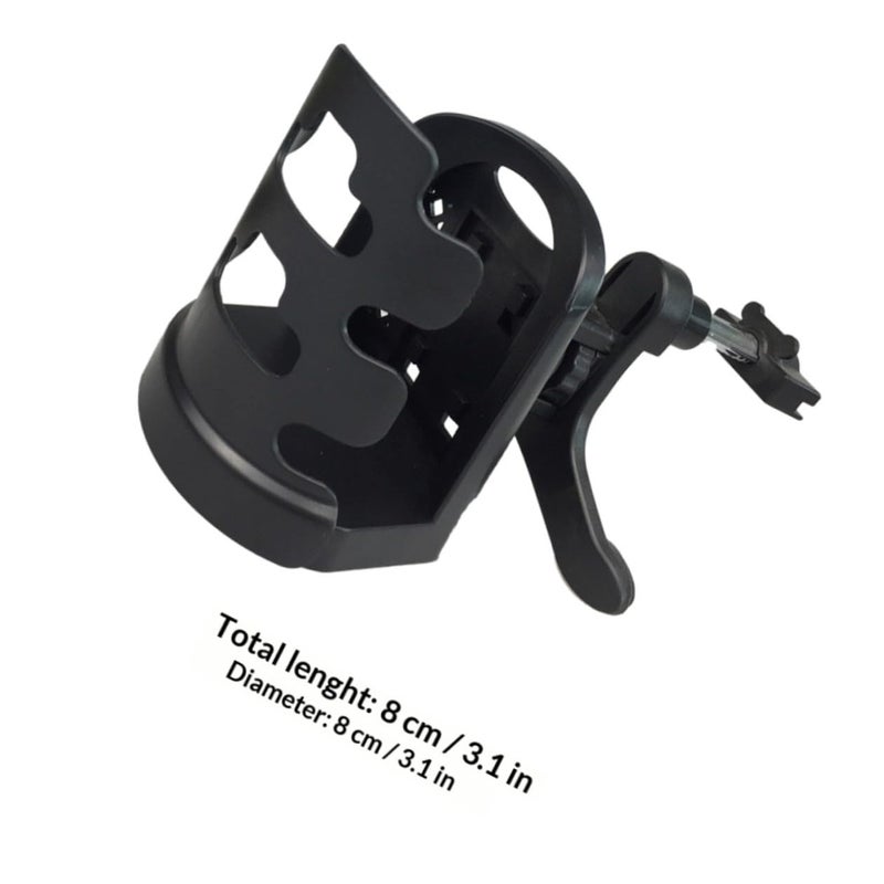 Universal Car Cup Holder Air Vent Mount Black Plastic Beverage Rack for Travel - Image 3