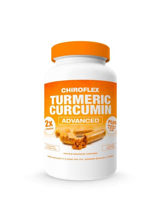 Total Tea - Chiroflex Turmeric Curcumin Advanced Capsules 2X Joint Support Supplement With 95% Standardized Curcuminoids (60 Caps) - Image 1