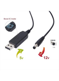 HiLetgo 3pcs USB to DC Convert Cable 5V to 12V Voltage Step-Up Cable 5.5x2.1mm DC Connect Male 1M  - Image 5