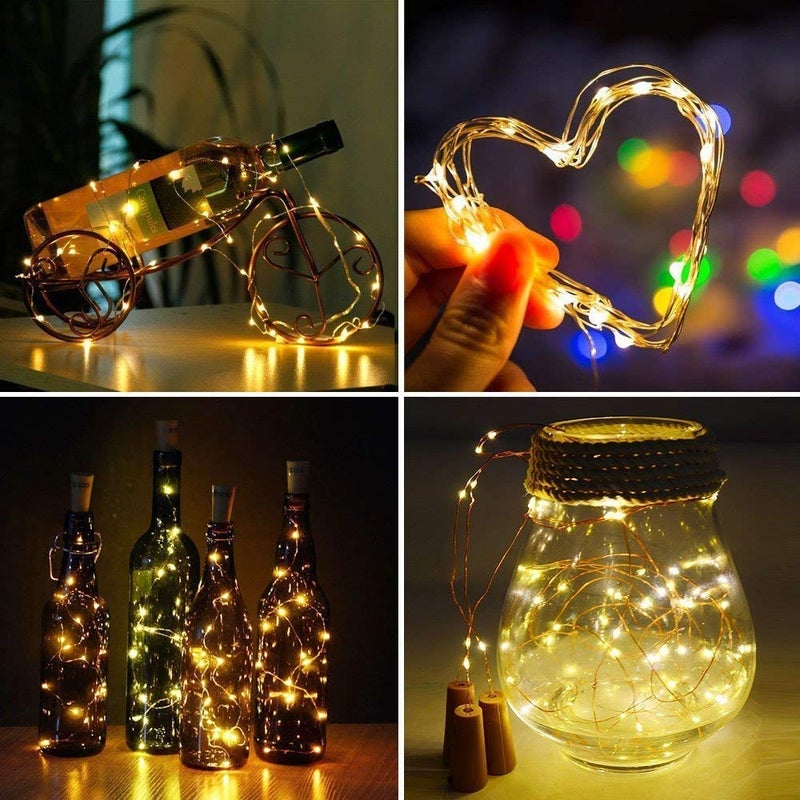 Errol 2 Meter 20 LEDs Copper Wire Fairy Lights for Room Decoration Battery Operated String Lights for Home Decoration Decorative Lights for Room Decoration Pack of 4 - Image 5