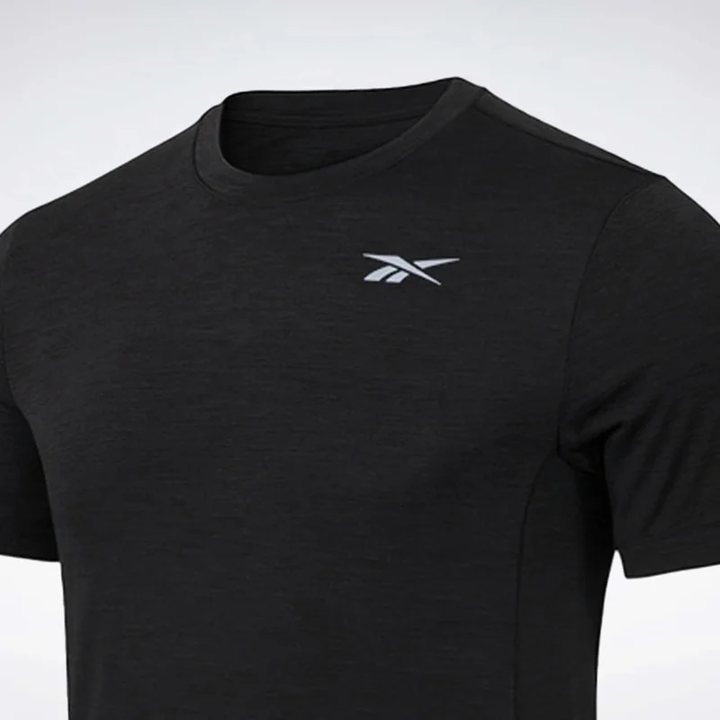 Reebok Black Reebok Running Short Sleeve Men's Tee - Black for Men | Best Price UAE
