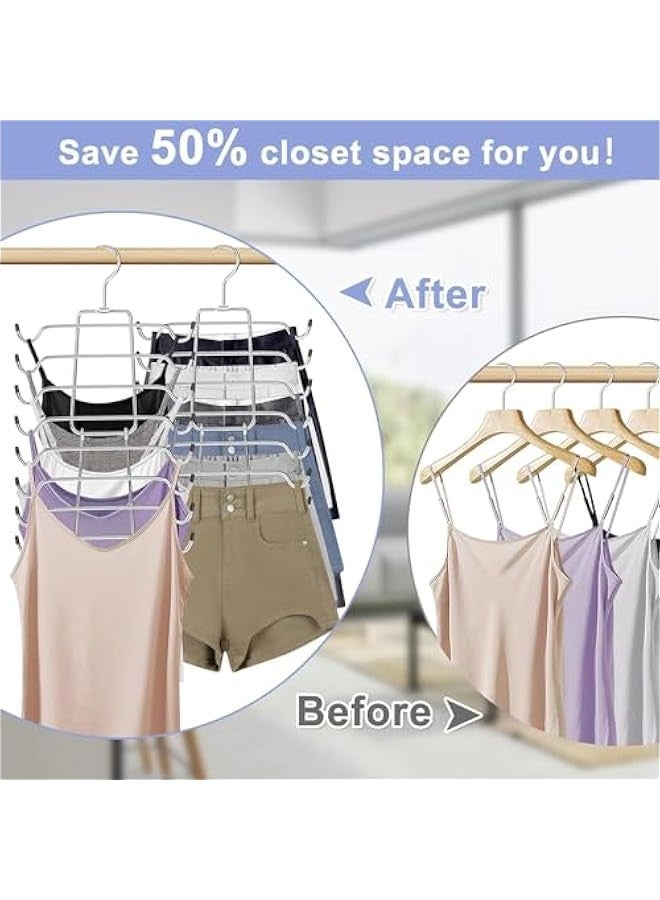 TRASSLE 2 Pack Tank Top Hanger, Space Saving Bra Hanger, Non-Slip Hanging Sport Bras Holder, Closet Organizers and Storage for Camisoles Tank Tops Bras Ties Swimsuits Strappy Dress  - Image 3
