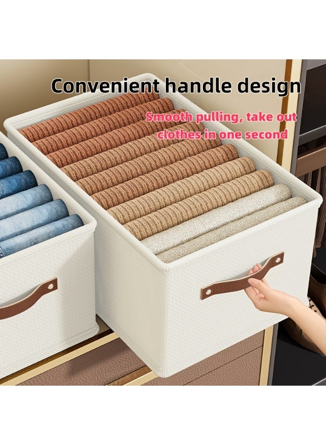 Foldable Fabric Storage Bins for Closet & Shelf – Sturdy Cube Organizer Boxes, Multipurpose Home Storage for Clothes, Towels, Shoes, Books, Toys – Stackable, Durable, Decorative Storage Basket for Bedroom, Living Room, Bathroom, Dorm, Laundry Room - Image 1