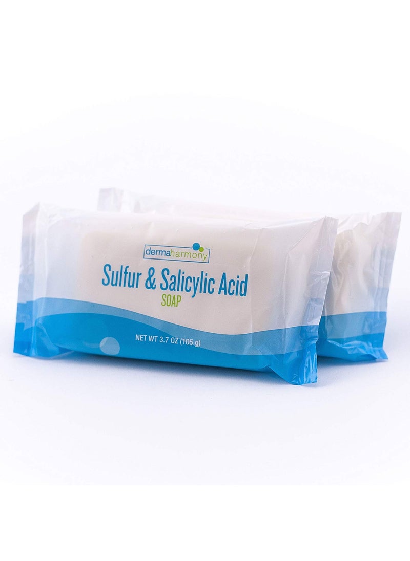 Dermaharmony - 10 Sulfur and 3 Salicylic Acid Bar Soap 37 oz 2 Bars - Image 1