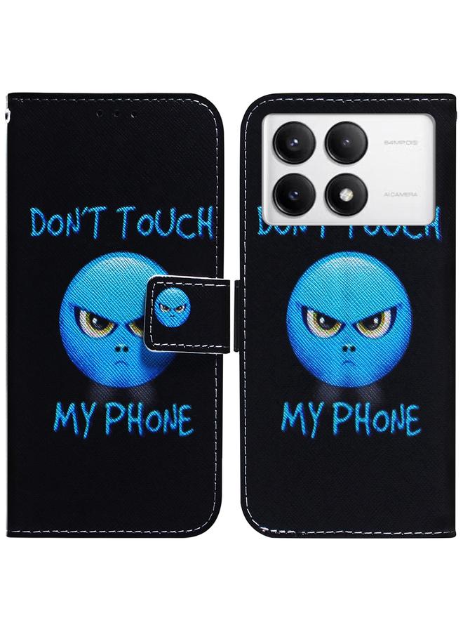 The Bros Case For Xiaomi Poco F6 Pro Coloured Drawing Flip Leather Phone Case