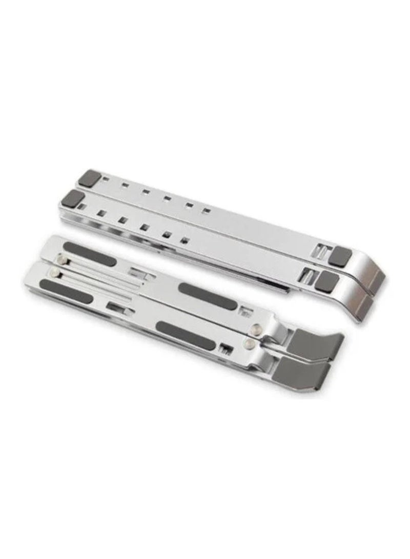 Adjustable laptop stand with 7 levels, made of aluminum alloy, foldable, silver. - Image 3
