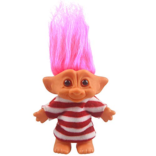 Yintlilocn Vintage Troll Dolls Adorable for Collections School Project Arts and Crafts Party Favors 75 Tall RedInclude The Length of Hair - Image 1