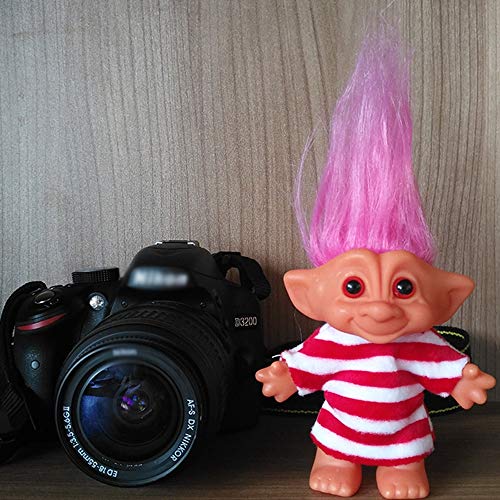 Yintlilocn Vintage Troll Dolls Adorable for Collections School Project Arts and Crafts Party Favors 75 Tall RedInclude The Length of Hair - Image 5