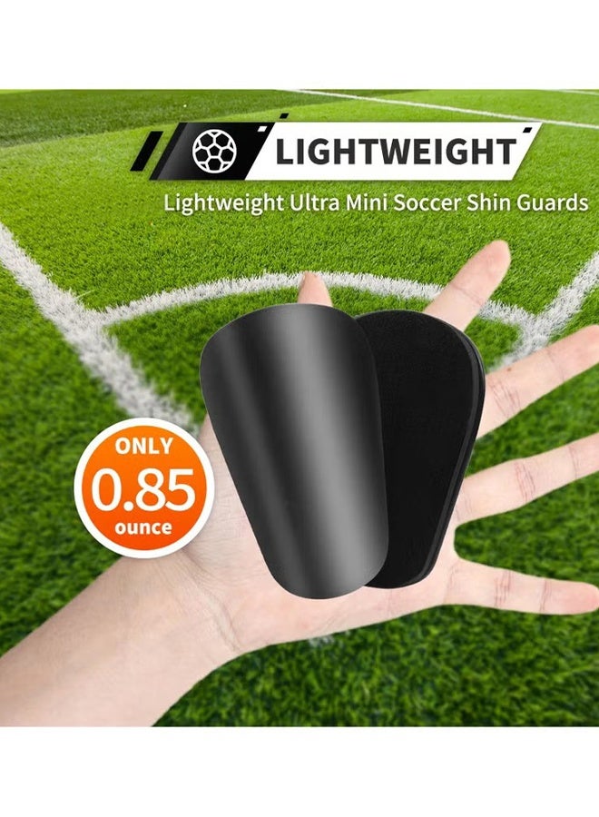 KANGLI 2 Pairs Soccer Extra Mini Shin Guards for Toddler Kids Youth and Adults, Ultra Miniature Shin Guards Soccer, Extra Small Shin Pads so Light and Comfortable (Black/White) - Image 3