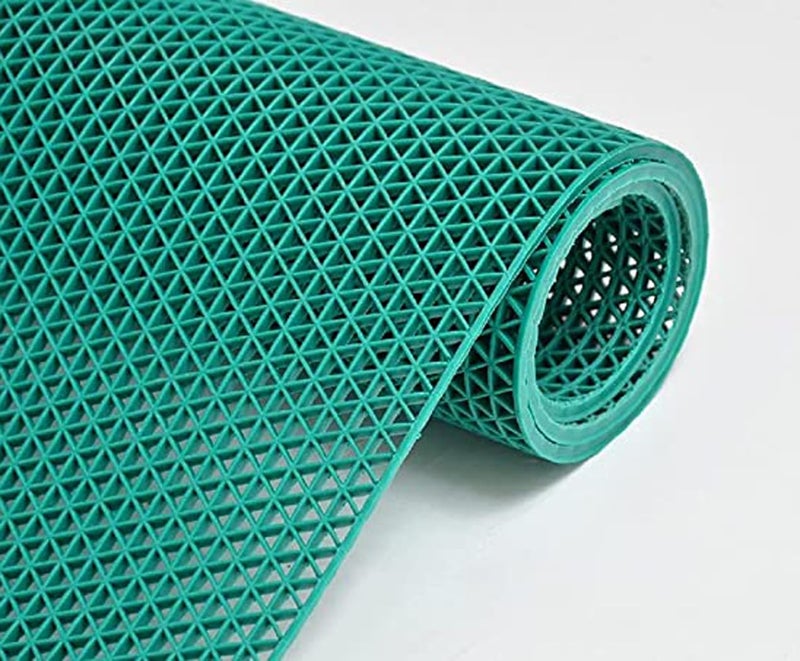 Purav Light AntiSkid NonSlip Waterproof Rubber Door Mat for Home Outdoor Entrance Large Size Foot Mats 2x14 feet Green - Image 1