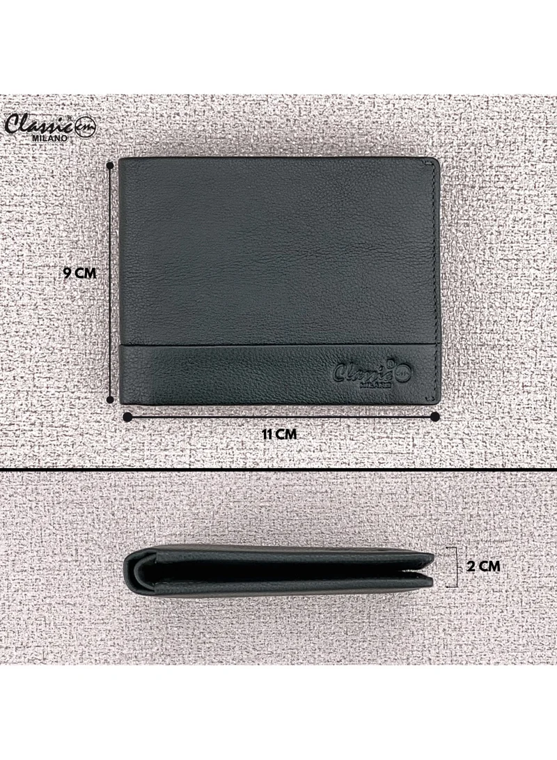 Classic Milano Green (CNH-5) Classic Milano Genuine Leather Wallet for Men – Slim Bifold Men’s Wallet with RFID Blocking, Multiple Card Slots – Stylish Mens Purse Wallets Gift for Husband, Father for Men | Best Price UAE