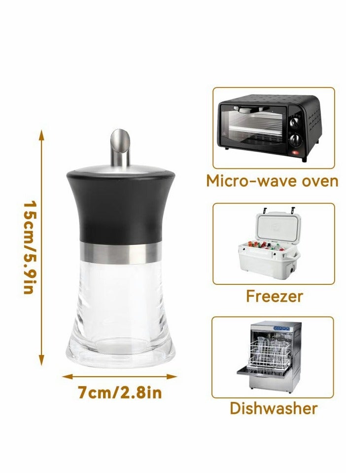 Excefore Sugar Dispenser, Plastic Sugar Pourer Clear Sugar Dispenser Pourer Shaker Airtight Sugar Jar Spice Storage Containers, 100ml - Image 2