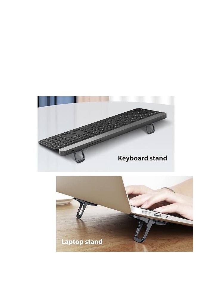Nillkin Computer Keyboard Stand for Desk with 3 Adjustable Angles, Flip Keyboard Riser Feet for Most Keyboards, Laptop Stand for MacBook, Dell, HP and Other 10-17 Inches Laptop, Black  - Image 1