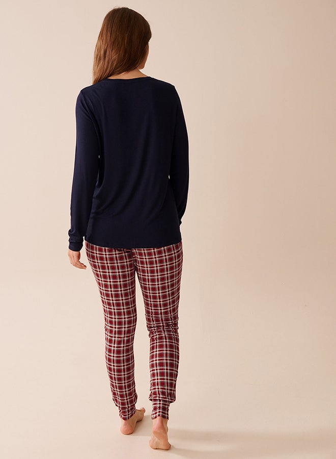 La Vie en Rose Gingerbread Print Long Sleeve PJ Set - Image 2