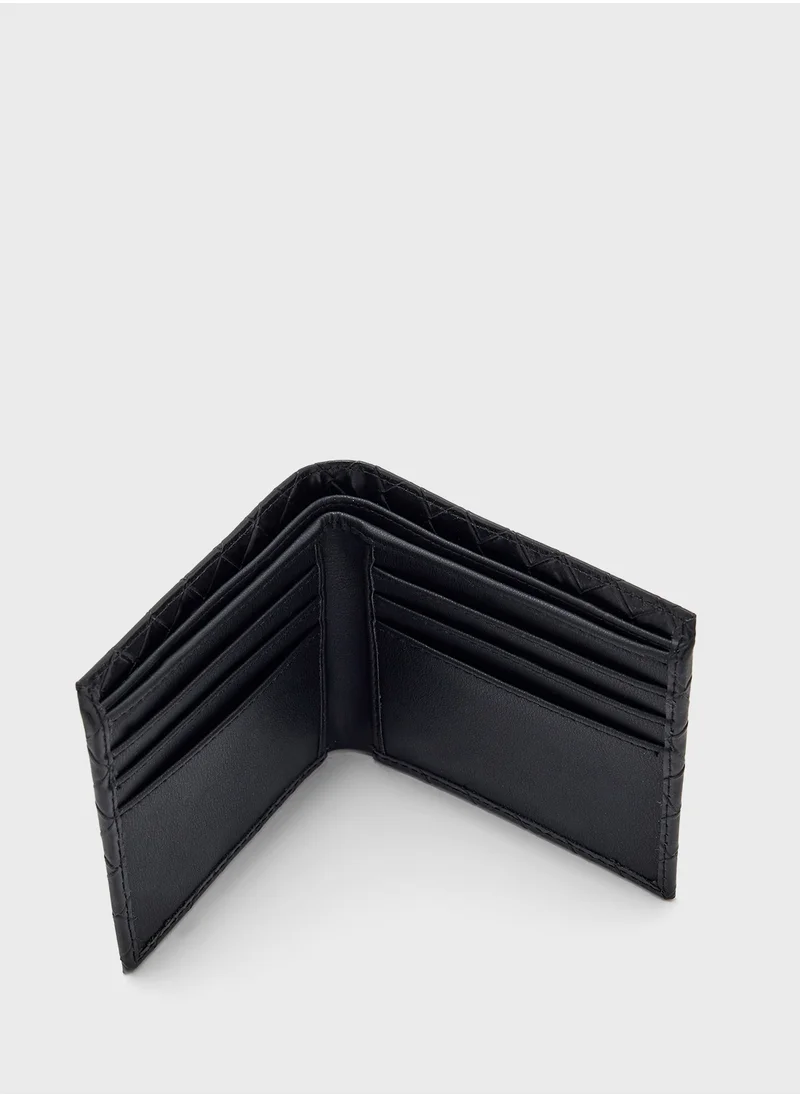 Robert Wood Weave Texture Bi-Fold Wallet