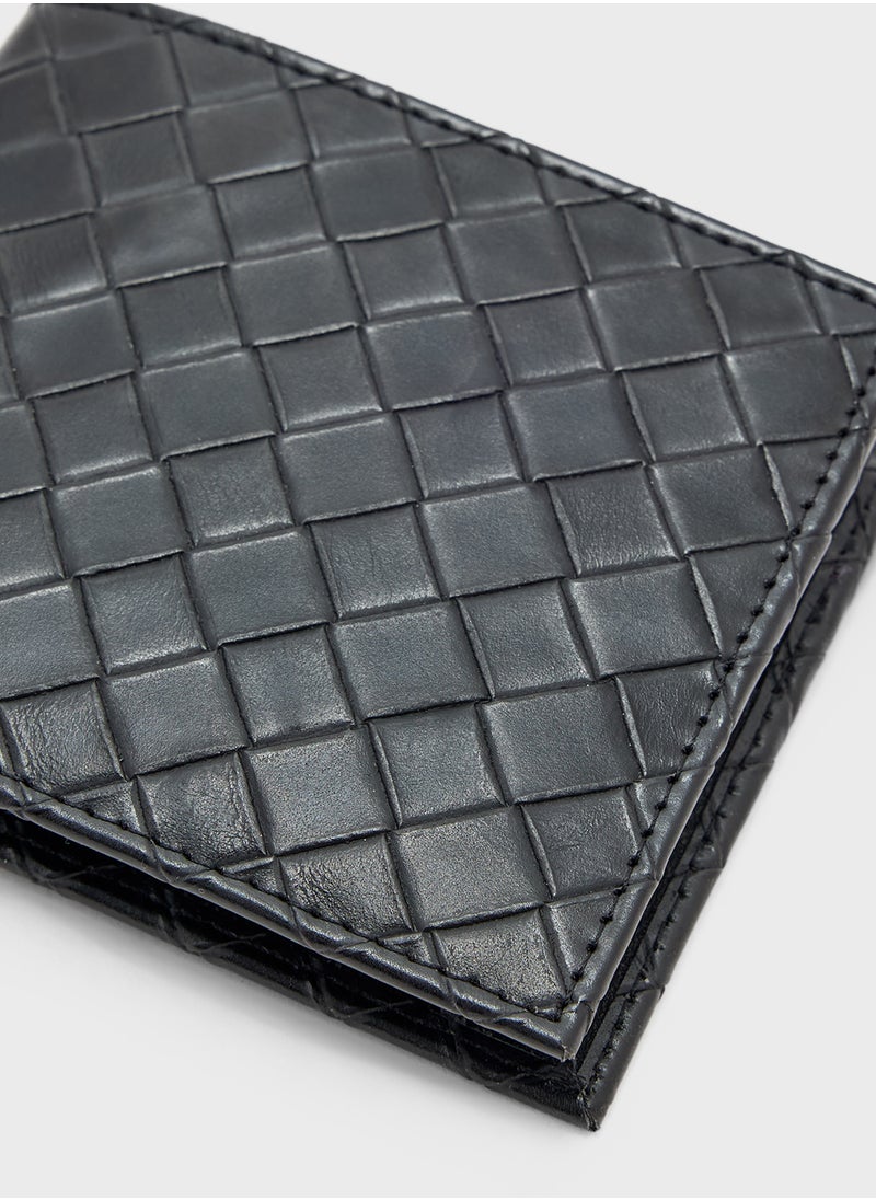 Robert Wood - Weave Texture Bi-Fold Wallet - Image 1