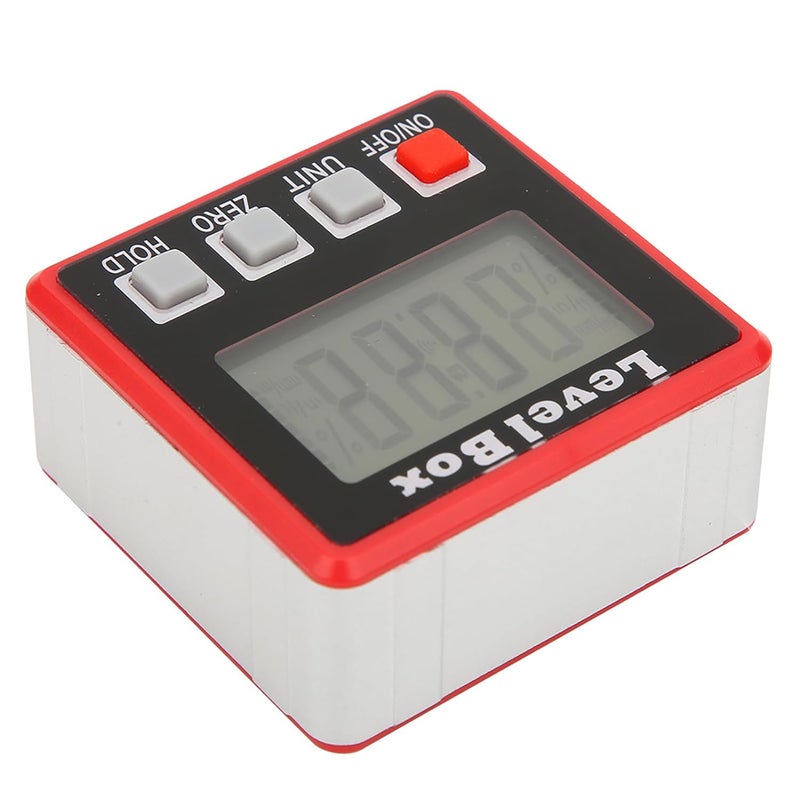 Digital Angle Meter with LCD Screen Auto Backlight 4 Buttons Built in Magnet 4x90 Degree Measurement - Image 4
