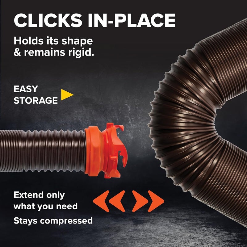 Camco RhinoFLEX 10’ RV Sewer Hose Extension - Heavy Duty & Collapsible Design - Image 4