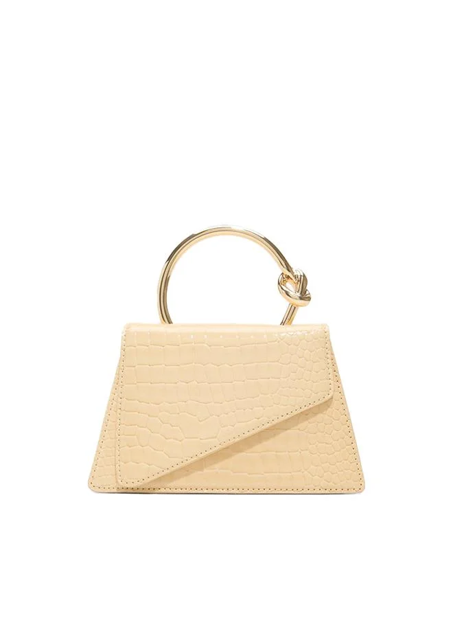 Aellax Ladies Yellow Top Handle Bag