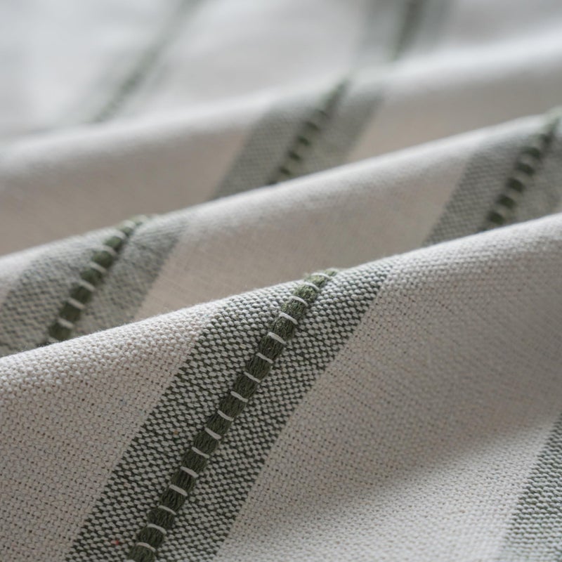 Cethom Boho Throw Pillow Covers 20x20 Set of 2, Olive Green Striped Decorative Pillow Cases for Couch Chair Bed, Textured Farmhouse Modern Accent Cushion Covers for Living Room Bedroom Sofa Home Decor - Image 3