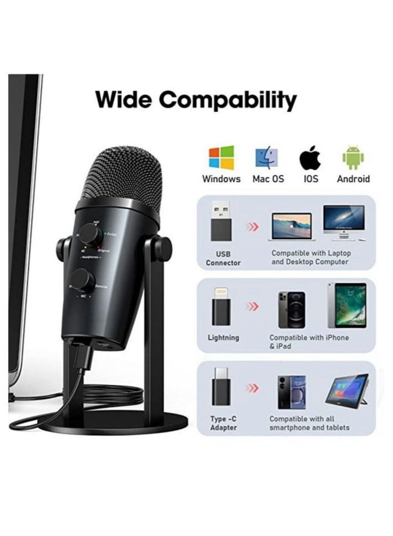 Jmary PW10 Professional Metal Voice Recording Usb Condenser Studio And Podcast Recording Gaming Microphones - Image 2
