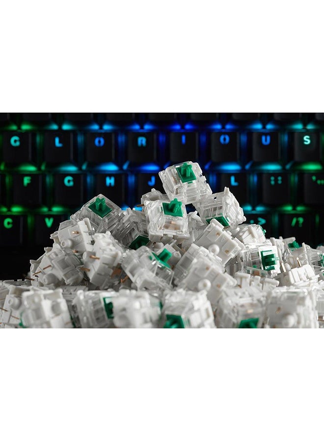 Glorious Gateron Green Mechanical Keyboard Switches (120 Pack) - Ultra-Light Linear For Rapid Typing & Gaming - 35G Actuation Force - Image 1