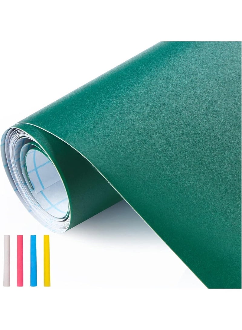 Extra-Large Green Chalkboard Sticker Roll 45×200 cm – Removable Blackboard Wall Sticker Made of High-Quality PVC, Easy to Write & Erase, Supports Chalk and Traditional Whiteboard Markers – Peel & Stick Blackboard Paper for Walls, Doors, Tables, Appliances – Ideal for Home, Office, School – Includes 4 Chalk Pieces - Image 3