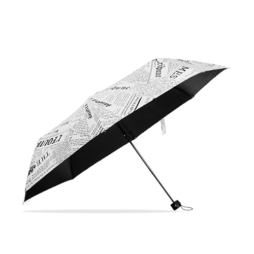 Kraptick News-Paper Printed Umbrella, Umbrella for Rain, Wind Proof Umbrella, Water-Proof Umbrella for Men/Women/Boys/Girls/Kids, Travel Umbrella with Manual Mechanisms for Open and Close (White) - Image 1
