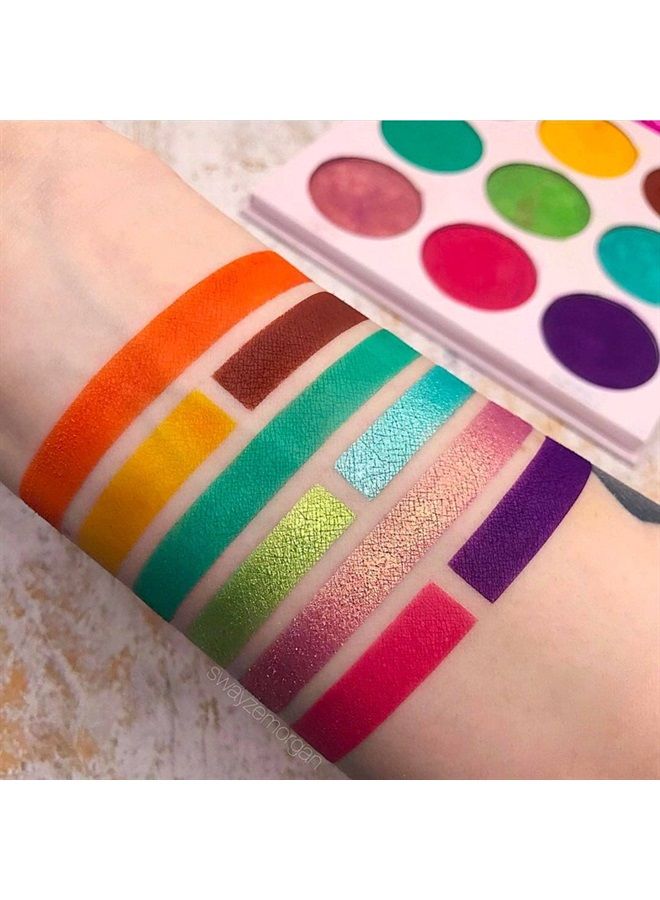 Juvia's Place لوحة ظلال العيون بالألوان الخضراء، الأرجوانية، الحمراء، البنية، والصفراء - مكياج عيون احترافي، لوحة ظلال عيون ملونة، لوحة مكياج لألوان العيون والتألق، مستحضرات تجميل ظلال العيون المضغوطة، درجات من - Image 5