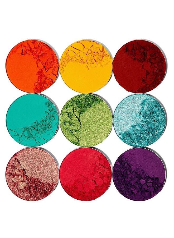 Juvia's Place لوحة ظلال العيون بالألوان الخضراء، الأرجوانية، الحمراء، البنية، والصفراء - مكياج عيون احترافي، لوحة ظلال عيون ملونة، لوحة مكياج لألوان العيون والتألق، مستحضرات تجميل ظلال العيون المضغوطة، درجات من - Image 3