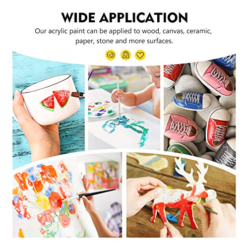 Magicfly Acrylic Paint Set, 14 Vibrant Colors (280ml / 9.47oz Each), Large Bulk Acrylic Paints for Artists & Beginners, Rich Pigment Craft Paint for Canvas, Wood, Ceramic, Fabric - Image 5