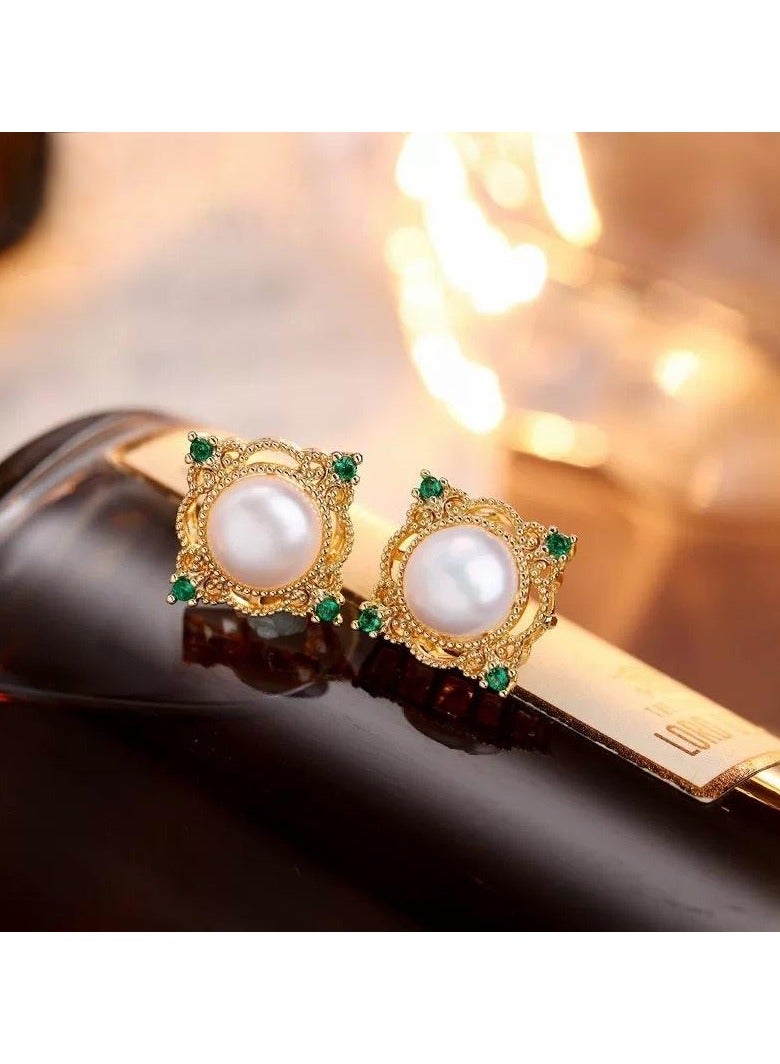 KELIO Retro 925 Sterling Silver, Natural Freshwater Real Pearl Earrings - Image 3