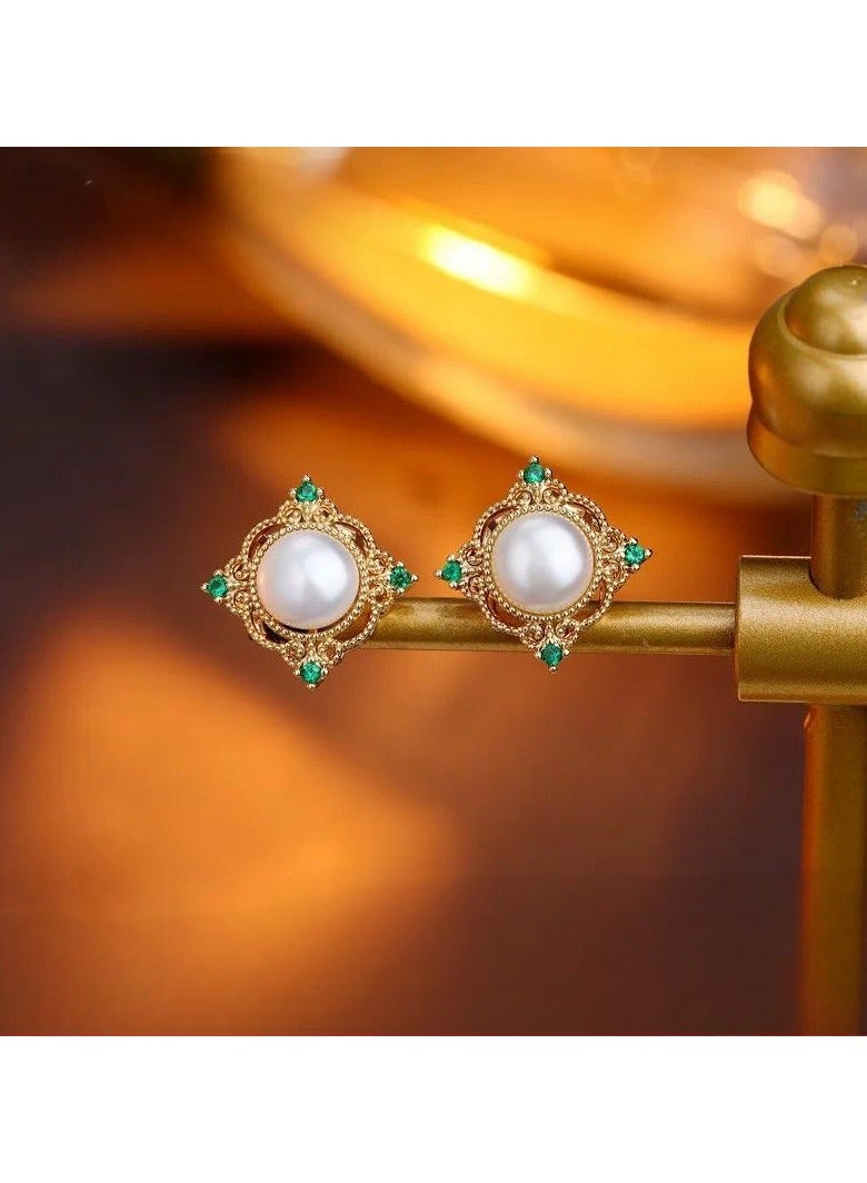 KELIO Retro 925 Sterling Silver, Natural Freshwater Real Pearl Earrings - Image 4