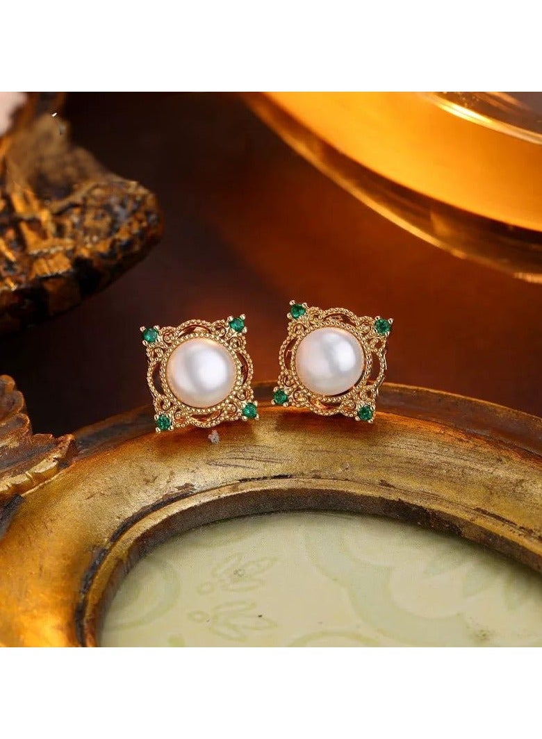 KELIO Retro 925 Sterling Silver, Natural Freshwater Real Pearl Earrings - Image 2