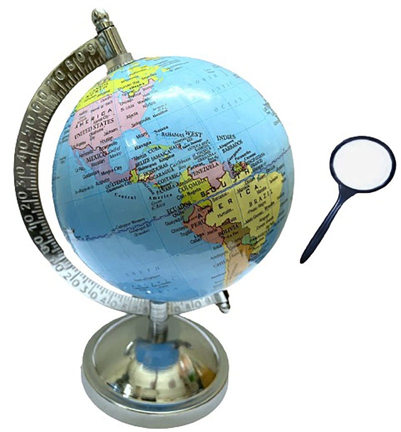 GEOKRAFT Political 5 Inches Laminated Globe/Home Decor/Office Decor/Gift Item/ShowPiece/Birthday Gift - Blue - Image 5